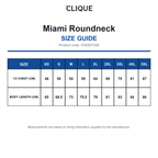 CQ0201030 Clique Miami Roundneck size guide (CQ0201030)