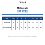 CQ020997 Clique Malamute size guide (CQ020997)