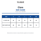CQ027955 Clique Clare size guide (CQ027955)