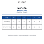 CQ028277 Clique Marietta size guide (CQ028277)