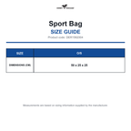 DER1582004 Derby Of Sweden Sport Bag size guide (DER1582004)