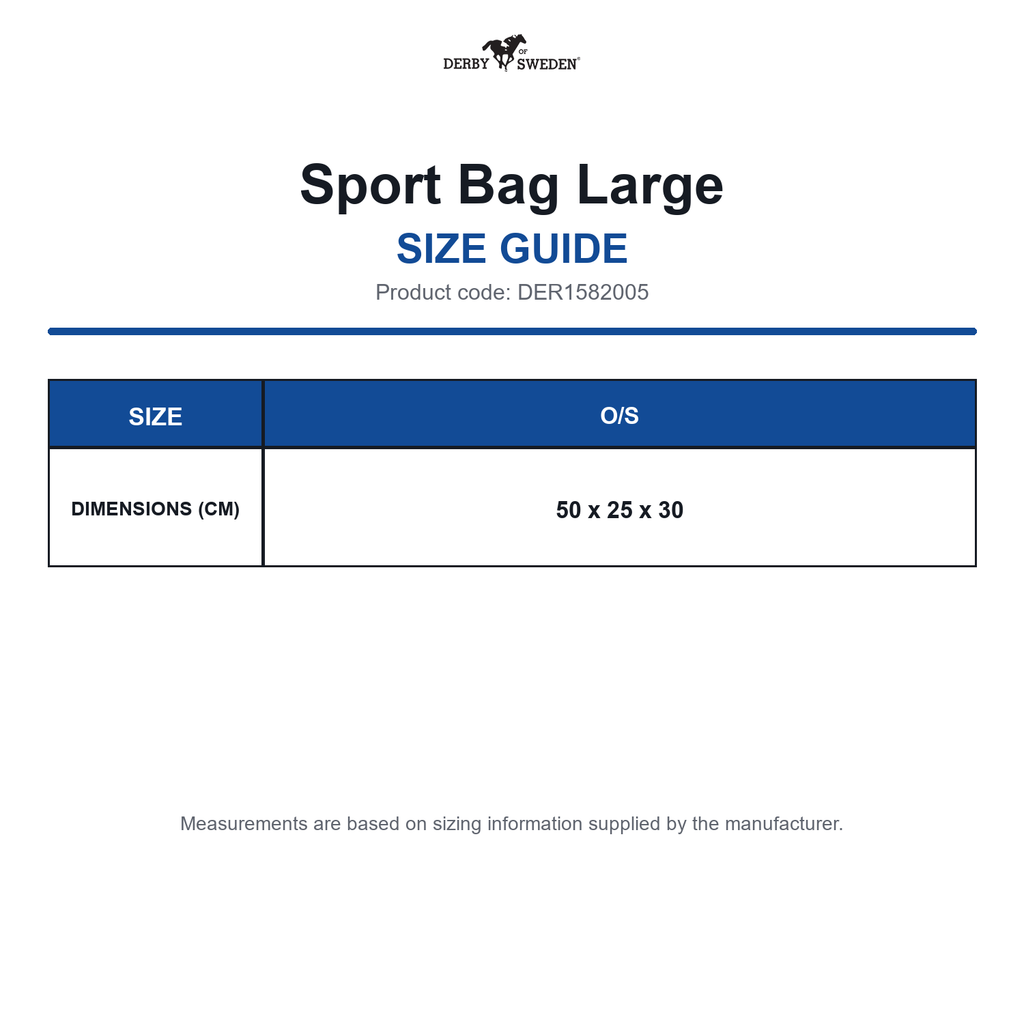 DER1582005 Derby Of Sweden Sport Bag Large size guide (DER1582005)