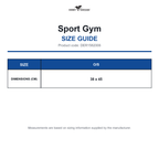 DER1582006 Derby Of Sweden Sport Gym size guide (DER1582006)