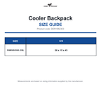 DER1582303 Derby Of Sweden Cooler Backpack size guide (DER1582303)