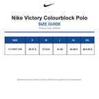 DH0849 Nike Victory Colourblock Polo size guide (DH0849)