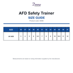 DK86 Dennys AFD Safety Trainer size guide (DK86)