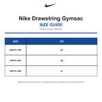 DM3978 Nike Drawstring Gymsac size guide (DM3978)