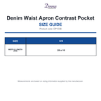 DP103B Dennys Denim Waist Apron Contrast Pocket size guide (DP103B)
