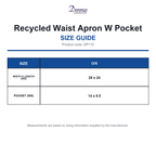 DP110 Dennys Recycled Waist Apron W Pocket size guide (DP110)
