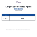 DP85 Dennys Large Cotton Striped Apron size guide (DP85)
