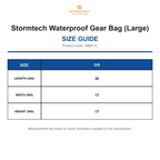 GBW-1L Stormtech Waterproof Gear Bag (Large) size guide (GBW-1L)