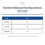 GBW-1M Stormtech Waterproof Gear Bag (medium) size guide (GBW-1M)