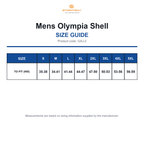 GXJ-2 Stormtech Mens Olympia Shell size guide (GXJ-2)