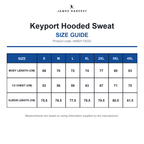 HAR2112032 James Harvest Keyport Hooded Sweat size guide (HAR2112032)