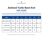 HAR2112513 James Harvest Ashland Turtle Neck Knit size guide (HAR2112513)