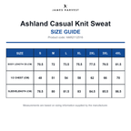HAR2112516 James Harvest Ashland Casual Knit Sweat size guide (HAR2112516)