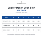 HAR2113035 James Harvest Jupiter Denim Look Shirt size guide (HAR2113035)