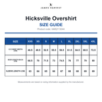 HAR2113044 James Harvest Hicksville Overshirt size guide (HAR2113044)