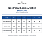 HAR2121045 James Harvest Nordmont Ladies Jacket size guide (HAR2121045)