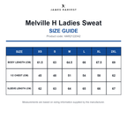 HAR2122042 James Harvest Melville H Ladies Sweat size guide (HAR2122042)