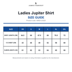 HAR2123025 James Harvest Ladies Jupiter Shirt size guide (HAR2123025)