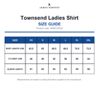 HAR2123032 James Harvest Townsend Ladies Shirt size guide (HAR2123032)