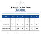 HAR2125034 James Harvest Sunset Ladies Polo size guide (HAR2125034)