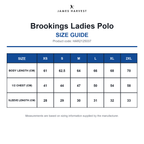 HAR2125037 James Harvest Brookings Ladies Polo size guide (HAR2125037)