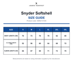 HAR2131035 James Harvest Snyder Softshell size guide (HAR2131035)