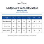 HAR2131042 James Harvest Lodgetown Softshell Jacket size guide (HAR2131042)