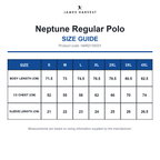 HAR2135031 James Harvest Neptune Regular Polo size guide (HAR2135031)