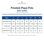 HAR2135040 James Harvest Pinedale Pique Polo size guide (HAR2135040)