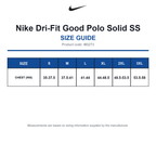 IB0273 Nike Dri-Fit Good Polo Solid SS size guide (IB0273)