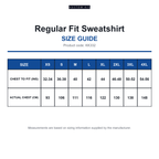 KK332 Kustom Kit Regular Fit Sweatshirt size guide (KK332)