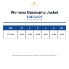 PFJ-4W Stormtech Womens Basecamp Jacket size guide (PFJ-4W)