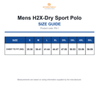PS-1 Stormtech Mens H2X-Dry Sport Polo size guide (PS-1)