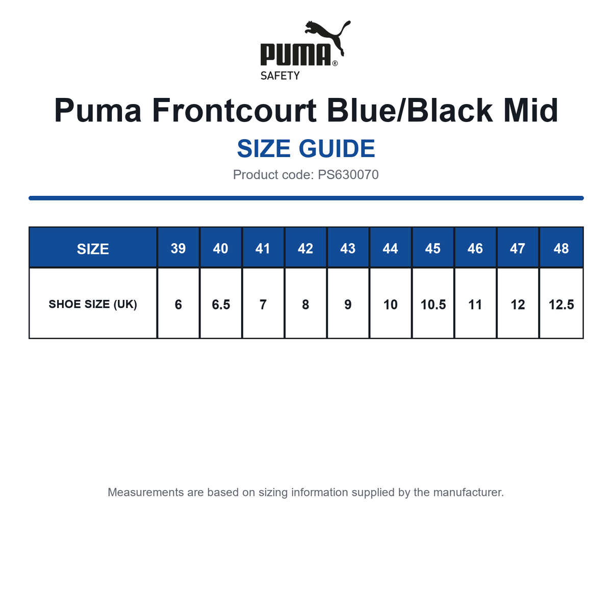 PS630070 Puma Frontcourt Blue/Black Mid size guide (PS630070)