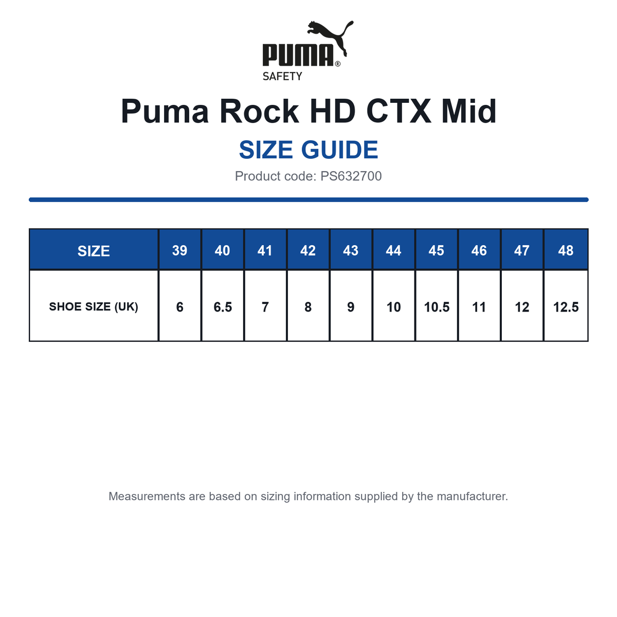 PS632700 Puma Rock HD CTX Mid size guide (PS632700)