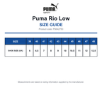 PS642750 Puma Rio Low size guide (PS642750)