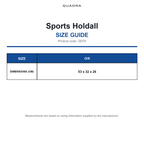 QD70 Quadra Sports Holdall size guide (QD70)