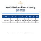 QMX-1 Stormtech Men's Medusa Fleece Hoody size guide (QMX-1)