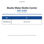 QS302 Quadra Studio Water Bottle Carrier size guide (QS302)
