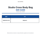 QS309 Quadra Studio Cross Body Bag size guide (QS309)
