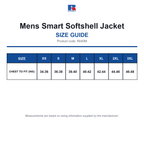 R040M Russell Mens Smart Softshell Jacket size guide (R040M)