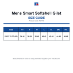 R041M Russell Mens Smart Softshell Gilet size guide (R041M)