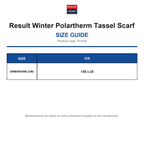 R143X Result Winter Polartherm Tassel Scarf size guide (R143X)