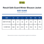 R217X Result Safe-Guard Winter Blouson Jacket size guide (R217X)