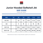 R224JY Result Core Junior Hooded Softshell Jkt size guide (R224JY)