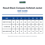 R237X Result Black Compass Softshell Jacket size guide (R237X)