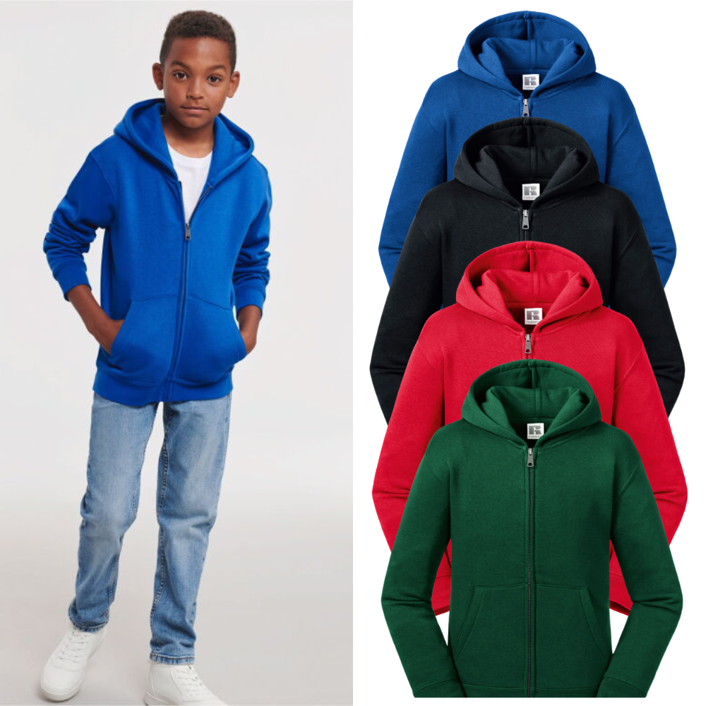R266B Russell Kids Authentic Zip Hood Sweat